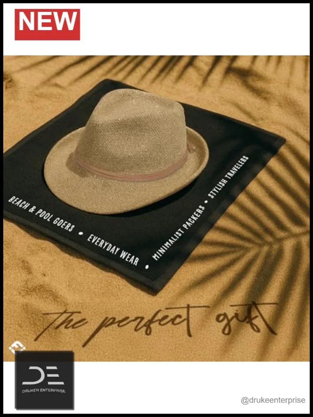 Natural Raffia Straw Fedora with UPF 50+, Packable Short Brim